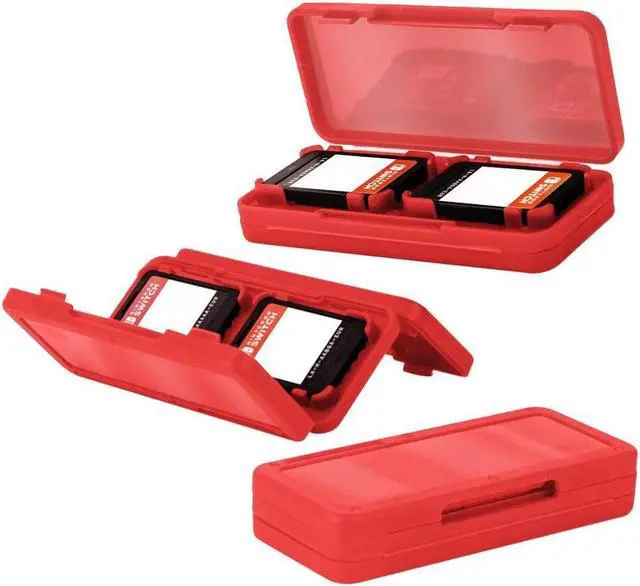 Alt view image 6 of 7 - Orzly Switch Accessories Bundle  Carry Case for Nintendo Switch Console (NOT OLED MODEL) Tempered Glass Screen Protectors, USB Charging Cable, Switch Games Case, Comfort Grip Case & Headphones - RED