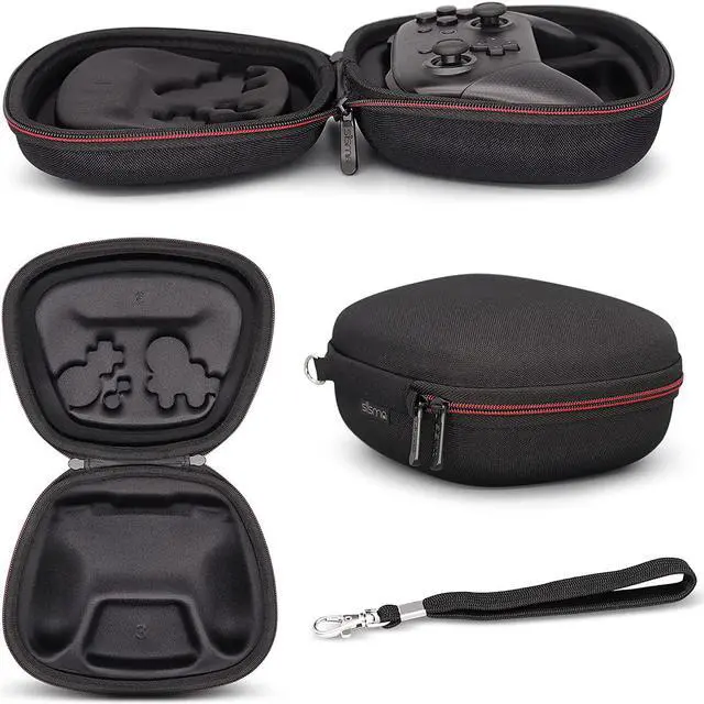 Alt view image 4 of 6 - sisma Switch Controller Case Compatible with Nintendo Switch Pro Controller, Home Safekeeping Controller Holder Travel Protective Cover Storage Case Black Carrying Bag