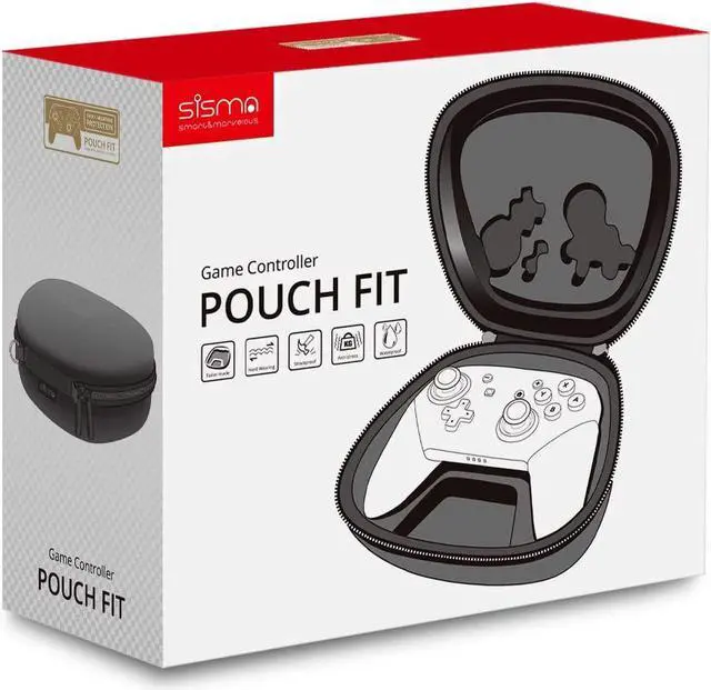 Alt view image 6 of 6 - sisma Switch Controller Case Compatible with Nintendo Switch Pro Controller, Home Safekeeping Controller Holder Travel Protective Cover Storage Case Black Carrying Bag