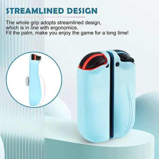 Alt view image 6 of 7 - DLseego Cartoon Dog Switch Case Set Blue Carrying Case with 12 Slots Cute TPU Protective Case Soft Cover with 4PCS Lovely Puppy & Claw Thumb Grips Caps and 1PCS Kawaii Sticker for Switch 2017