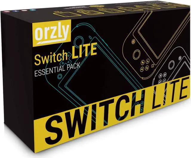 Alt view image 2 of 7 - Orzly Switch Lite Accessories Bundle - Case & Screen Protector for Nintendo Switch Lite Console, USB Cable, Games Holder, Grip Case, Headphones, Thumb-Grip Pack & More (Gift Pack - Z&Z Edition)