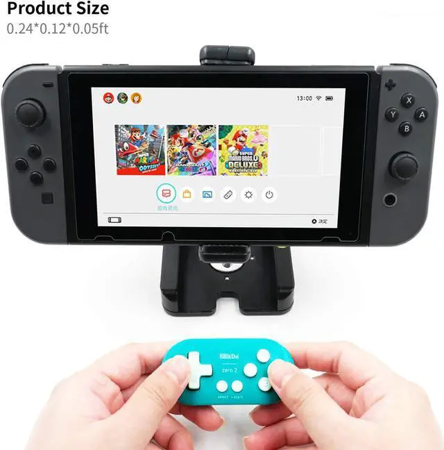Alt view image 2 of 7 - Mcbazel 8Bitdo Zero 2 Bluetooth Gamepad Wireless Controller for NS Switch/Windows/Android/macOS/Steam/Raspberry Pi (Turquoise Edition) with Keychain