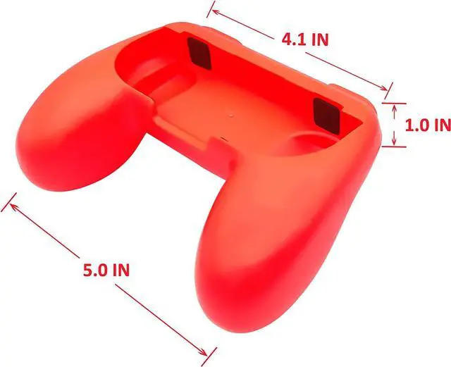 Alt view image 2 of 7 - FYOUNG Hand Grips Compatible with Joycons, Comfrot Grip Handle Kit Compatible with Nintendo Switch/Switch OLED Model Controller (4 Pack) (Black-Blue-Red)