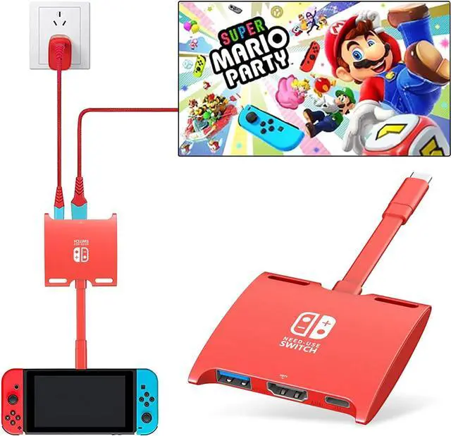 Main image of HARIBOL Switch Dock, 4K@60Hz for Nintendo Switch Dock, 1080P@60Hz for Nintendo Switch Docking Station, Mini Switch Dock with HDMI, USB and 100W PD Port Compact Switch OLED MacBook Samsung DEX