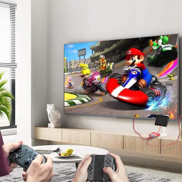 Alt view image 3 of 7 - HARIBOL Switch Dock, 4K@60Hz for Nintendo Switch Dock, 1080P@60Hz for Nintendo Switch Docking Station, Mini Switch Dock with HDMI, USB and 100W PD Port Compact Switch OLED MacBook Samsung DEX