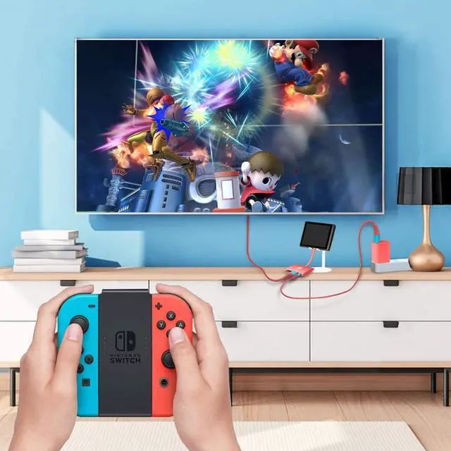 Alt view image 5 of 7 - HARIBOL Switch Dock, 4K@60Hz for Nintendo Switch Dock, 1080P@60Hz for Nintendo Switch Docking Station, Mini Switch Dock with HDMI, USB and 100W PD Port Compact Switch OLED MacBook Samsung DEX