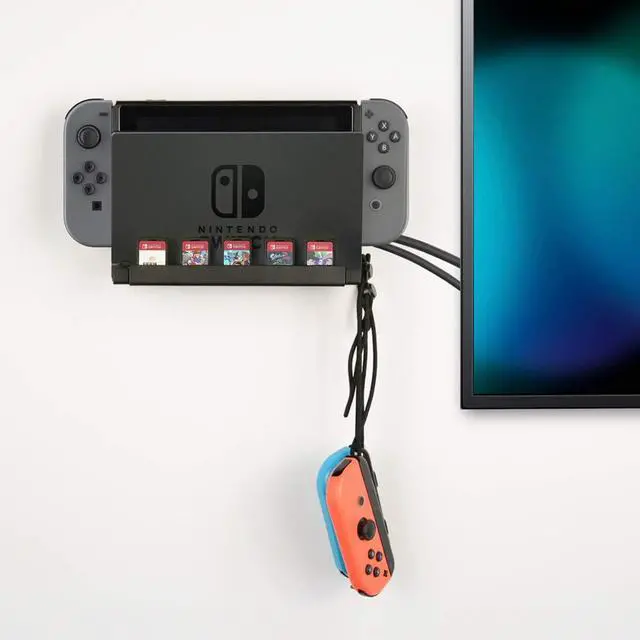 Alt view image 5 of 7 - Monzlteck Wall Mount for Switch+Controller Mount,Compatible with OLED Version,Game Card Holder,Solid Metal