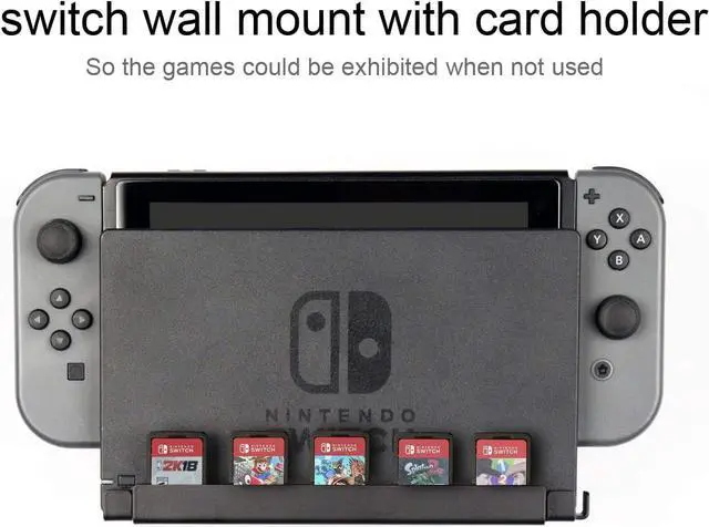Alt view image 6 of 7 - Monzlteck Wall Mount for Switch+Controller Mount,Compatible with OLED Version,Game Card Holder,Solid Metal