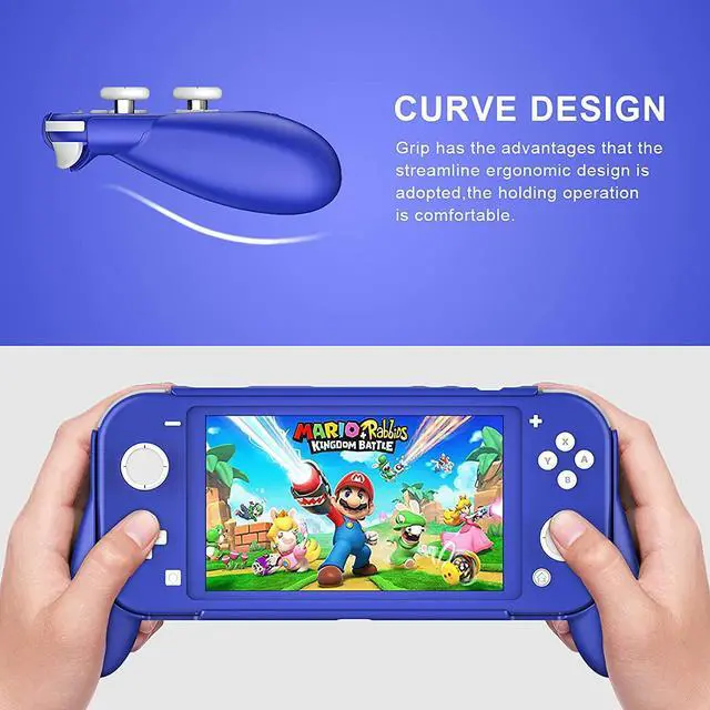 Alt view image 4 of 6 - Grip for Nintendo Switch Lite, Comfortable and Ergonomic Switch Lite Grip - Accessories for Nintendo Switch Lite (Dark Blue)