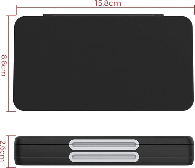 Alt view image 5 of 7 - HEIYING Game Card Case for Nintendo Switch&Switch OLED,Portable Switch Lite Game Card Storage with 48 Game Card Slots and 24 Micro SD Card Slots. (Black)