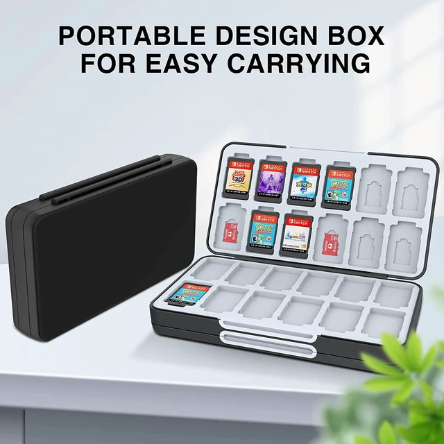 Alt view image 6 of 7 - HEIYING Game Card Case for Nintendo Switch&Switch OLED,Portable Switch Lite Game Card Storage with 48 Game Card Slots and 24 Micro SD Card Slots. (Black)