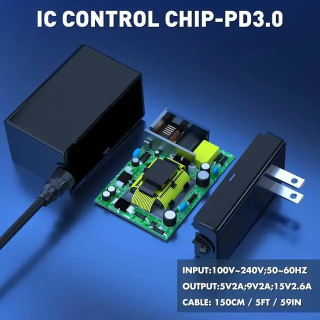 Alt view image 4 of 6 - Charger for Nintendo Switch and Switch Lite and Switch OLED with 5FT Charger Cable for Switch, Support Switch TV Dock Mode AC Power Supply Adapter, Output 15V2.6A Fast Charge Switch