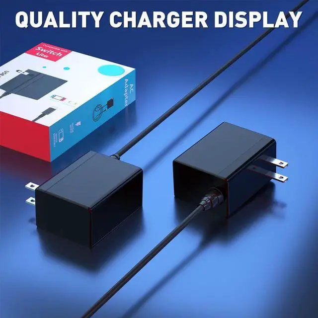 Alt view image 6 of 6 - Charger for Nintendo Switch and Switch Lite and Switch OLED with 5FT Charger Cable for Switch, Support Switch TV Dock Mode AC Power Supply Adapter, Output 15V2.6A Fast Charge Switch