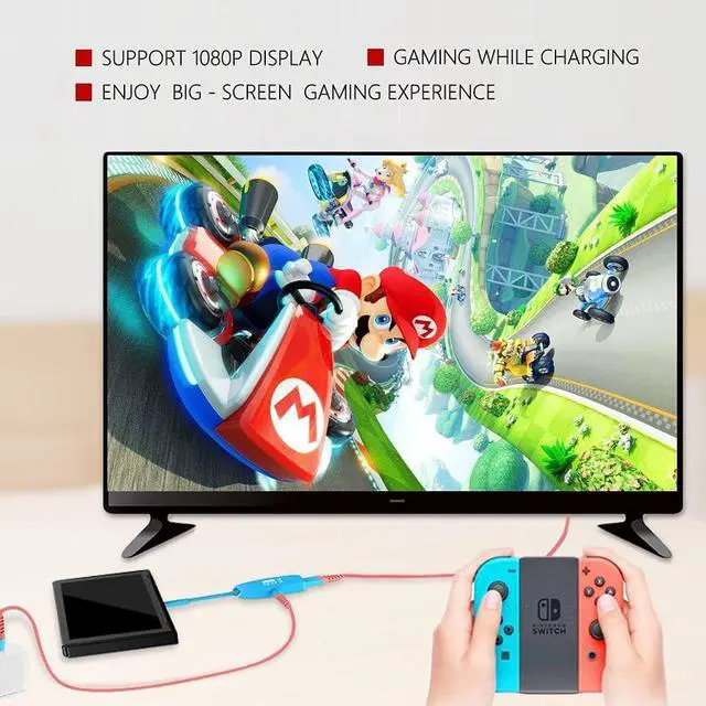 Alt view image 3 of 7 - GOPALA Switch Dock, 4K@60Hz for Nintendo Switch Dock, Portable Switch Dock for Nintendo Switch Docking Station to TV, 1080P Switch Docking Station for Nintendo Switch MacBook Pro Air Samsung DEX-Blue