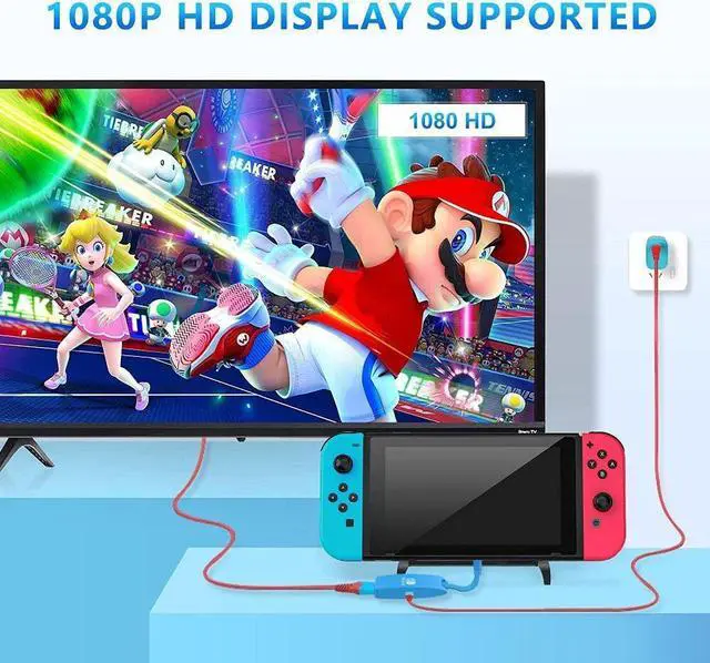 Alt view image 5 of 7 - GOPALA Switch Dock, 4K@60Hz for Nintendo Switch Dock, Portable Switch Dock for Nintendo Switch Docking Station to TV, 1080P Switch Docking Station for Nintendo Switch MacBook Pro Air Samsung DEX-Blue