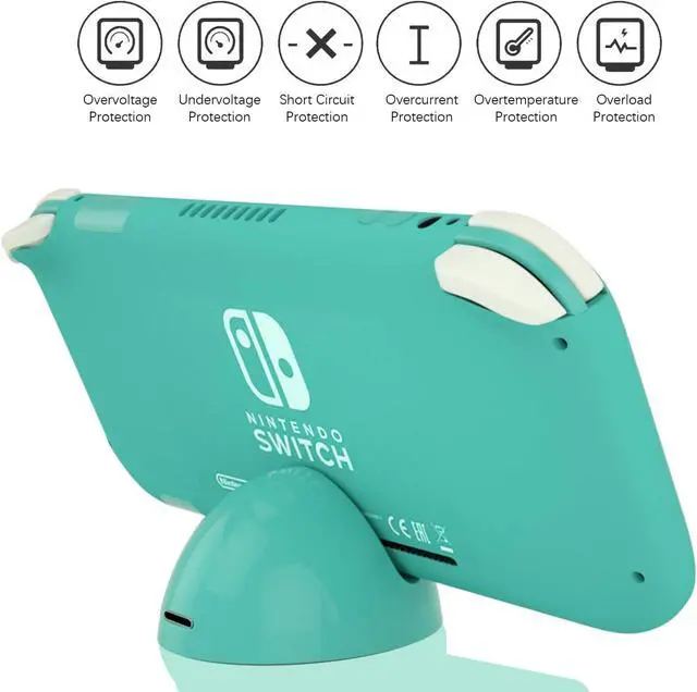 Alt view image 7 of 7 - Switch lite Charger Dock, Charger for Nintendo Switch lite Turquoise
