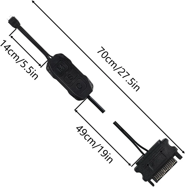 Alt view image 6 of 6 - 5V 3PIN ARGB Controller,Built-in Light Mode,SATA Power Supply,for Motherboards W