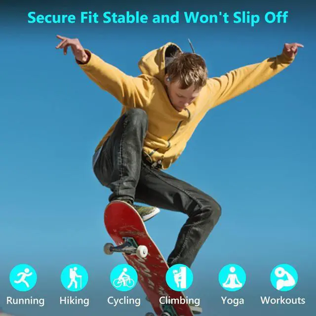 Alt view image 4 of 7 - BANIGIPA Open Ear Headphones, 2023 Upgraded Air Conduction Bluetooth Headset with Built-in Microphones, 10 Hrs Playtime, Waterproof Wireless Earphones for Sport, Gym, Running, Cycling, Hiking, Driving