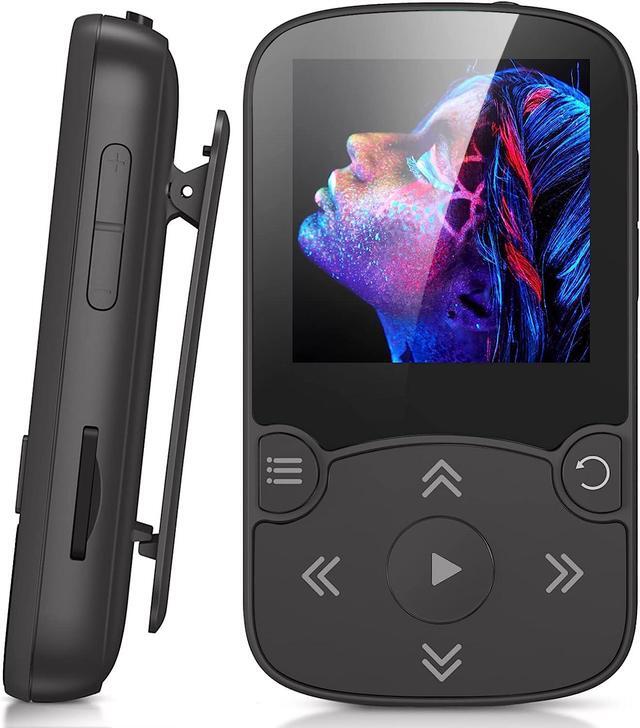 Lecteur MP3 Portable Avec Bluetooth 5.2 - 32 Go, écran Tactile, Radio FM, Enregistrement - HiFi Sans Perte, Clip Sport Inclus - Pour Sport, Apprentissage, Voyage