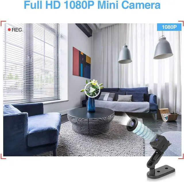 Alt view image 4 of 7 - Mini Spy Hidden Cameras, ZZCP 1080P HD Small Wireless Home Security Surveillance Camera, Covert Micro Nanny Cam with Night Vision and Motion Detection, Perfect Video Body Camera for Indoor and Outdoor