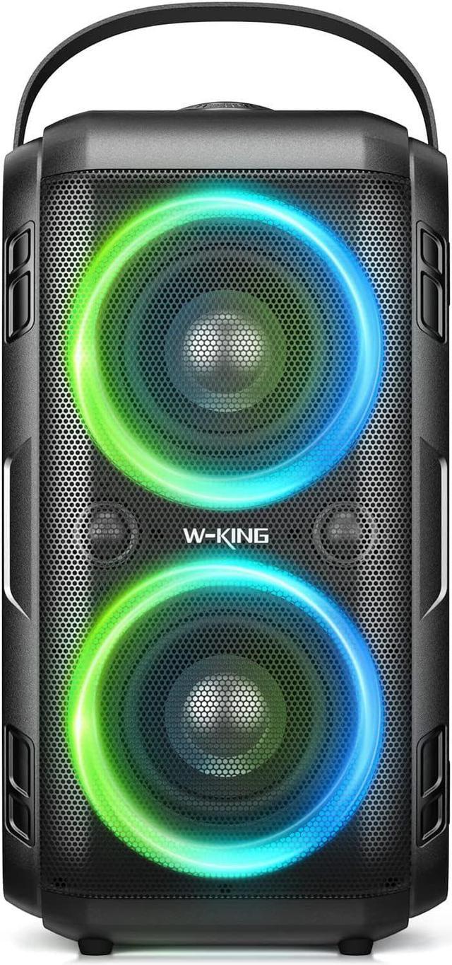 W-KING 80W Bluetooth Speakers Loud, Super Rich Bass, Huge 105dB Sound  Powerful Portable Wireless Outdoor Bluetooth Speaker, Mixed Color Lights,  24H