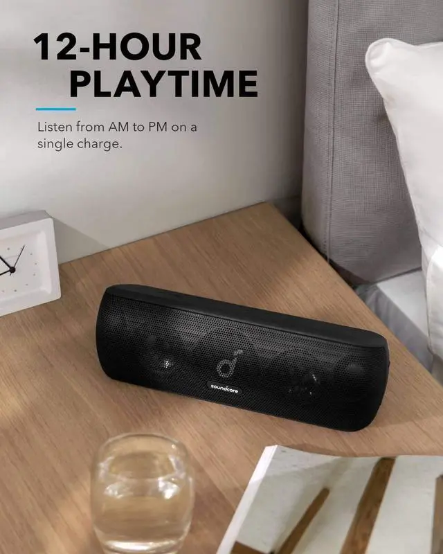 Alt view image 6 of 7 - Soundcore Motion+ Bluetooth Speaker with Hi-Res 30W Audio, BassUp, Wireless Speaker, App, Custom EQ, 12H Playtime, Waterproof, USB-C, For Home Office