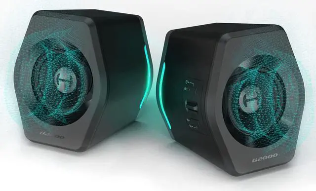 Main image of Edifier G2000 32W PC Gaming Computer Speakers for Laptop Mac Desktop Computer Woofer Speakers Bluetooth USB 3.5mm AUX Inputs RGB Lights Multimedia Speakers Black
