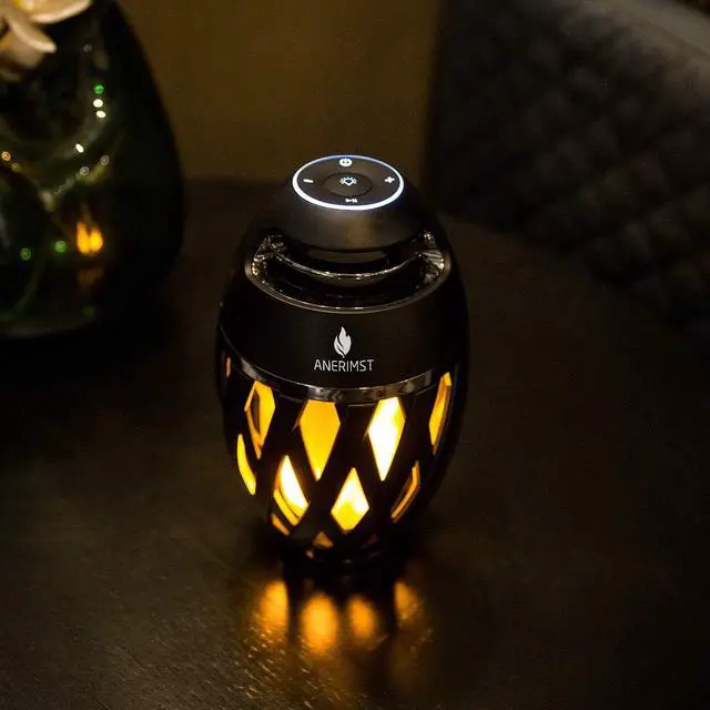 Alt view image 2 of 7 - Outdoor Bluetooth Speaker with Flame Atmosphere, Electronics Gifts for Men, Women, Cool Gadgets for Porch Garden Parties, BT5.0, 5W Stereo Sound, Waterproof Wireless Speaker with Led Torch Light