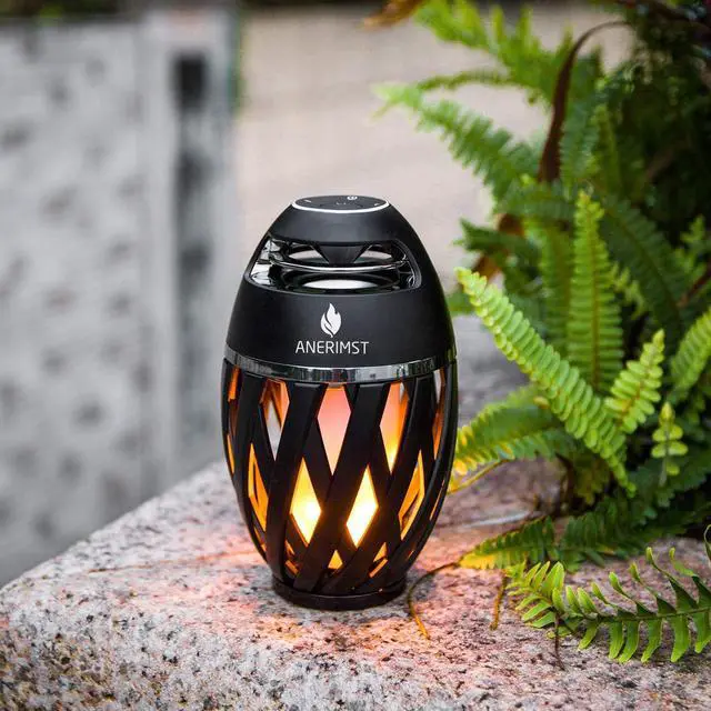 Alt view image 7 of 7 - Outdoor Bluetooth Speaker with Flame Atmosphere, Electronics Gifts for Men, Women, Cool Gadgets for Porch Garden Parties, BT5.0, 5W Stereo Sound, Waterproof Wireless Speaker with Led Torch Light