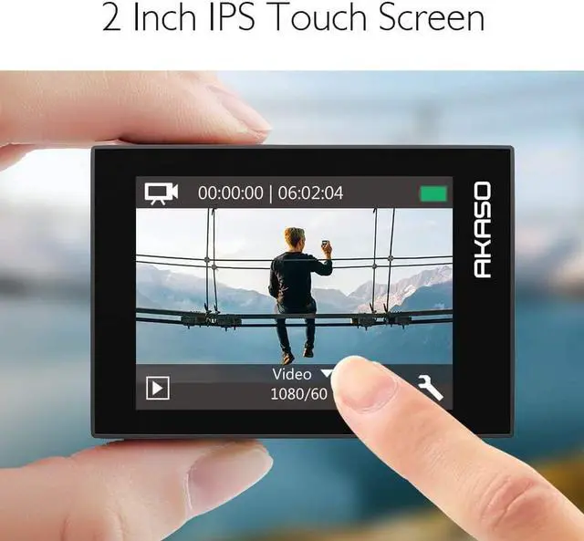 Alt view image 2 of 5 - AKASO EK7000 Pro 4K Action Camera with Touch Screen EIS Adjustable View Angle Web Underwater Camera 40m Waterproof Camera Remote Control Sports Camera with Helmet Accessories Kit