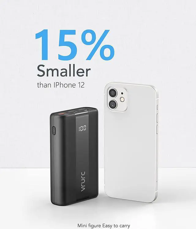 Alt view image 3 of 7 - VRURC Portable Power Bank 20000mAh, 22.5W PD & QC 3.0 LED Display Fast Charging USB C Portable Charger with 4 Output 3 Input,Compact External Battery Pack Compatible with iPhone,Android,Samsung