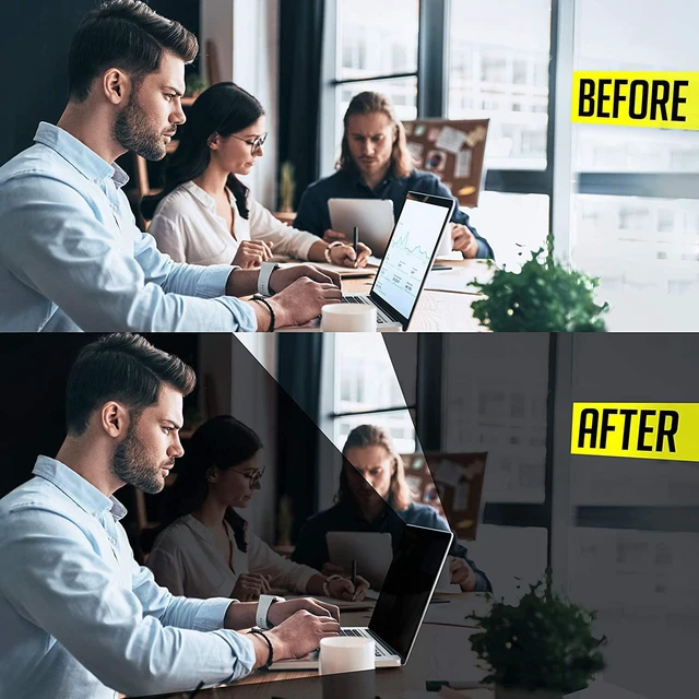 Alt view image 5 of 7 - 15.6 Inch Computer Privacy Screen Filter for Widescreen Laptop - Anti-Glare - Anti-Scratch Protector Film for Data confidentiality - 16:9 Aspect Ratio
