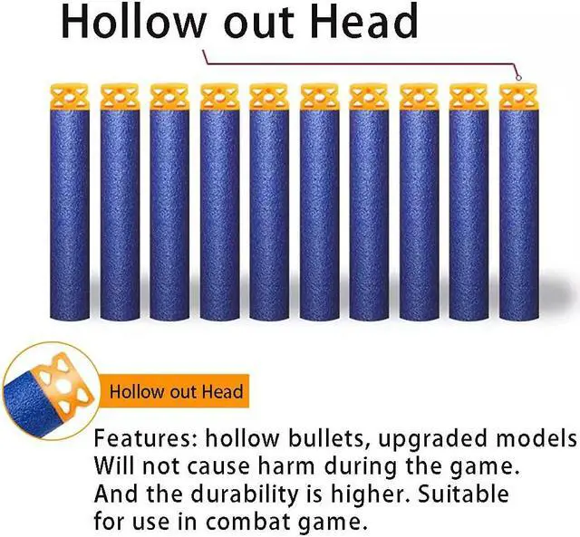 Alt view image 4 of 7 - 500PCS Foam Bullets Refill Darts for Nerf Guns, Safety Upgrade Standard Size Refill Nerf Darts Pack for Nerf N-Strike Elite Series Kid Toy Gun