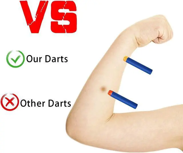 Alt view image 6 of 7 - 500PCS Foam Bullets Refill Darts for Nerf Guns, Safety Upgrade Standard Size Refill Nerf Darts Pack for Nerf N-Strike Elite Series Kid Toy Gun