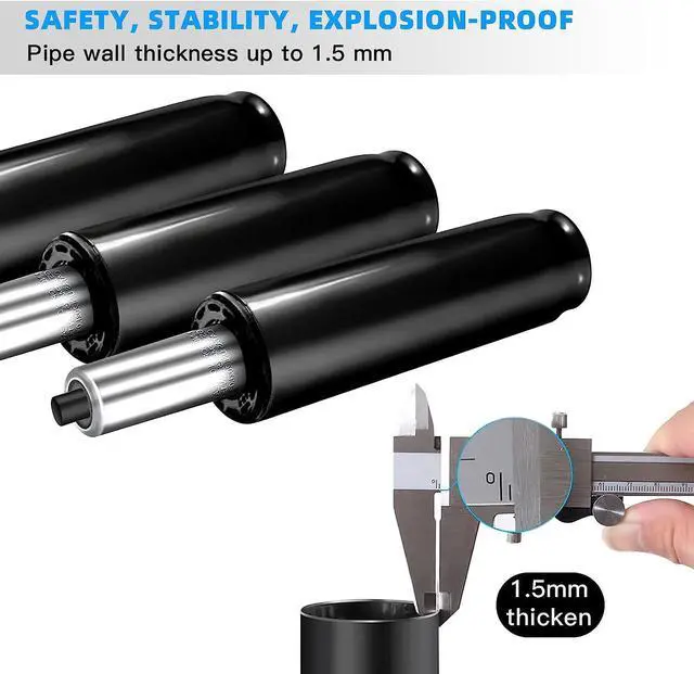 Alt view image 5 of 7 - Office Chair Cylinder Replacement with Gloves,Heavy Duty Gas Lift Cylinder for Office Desk Chairs/Gaming Chair,Gas Lift Hydraulic/Pneumatic Piston, Universal Size (Black)