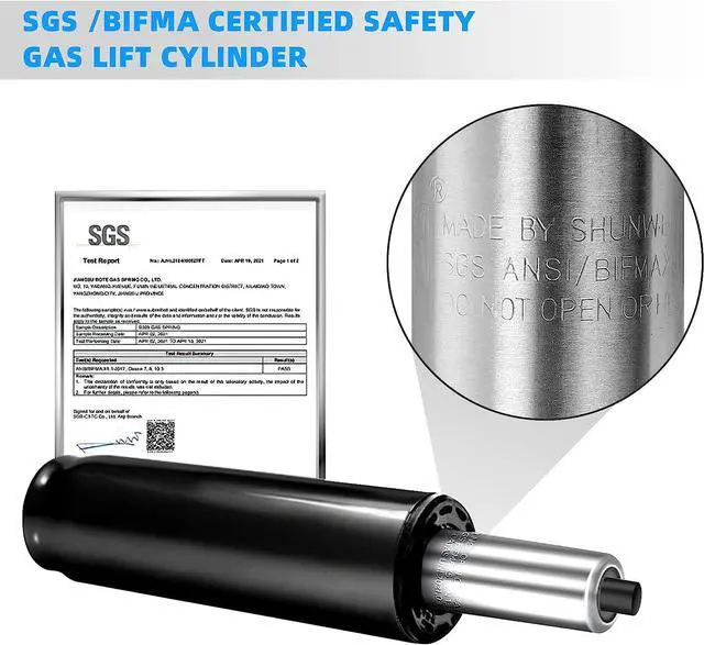 Alt view image 6 of 7 - Office Chair Cylinder Replacement with Gloves,Heavy Duty Gas Lift Cylinder for Office Desk Chairs/Gaming Chair,Gas Lift Hydraulic/Pneumatic Piston, Universal Size (Black)