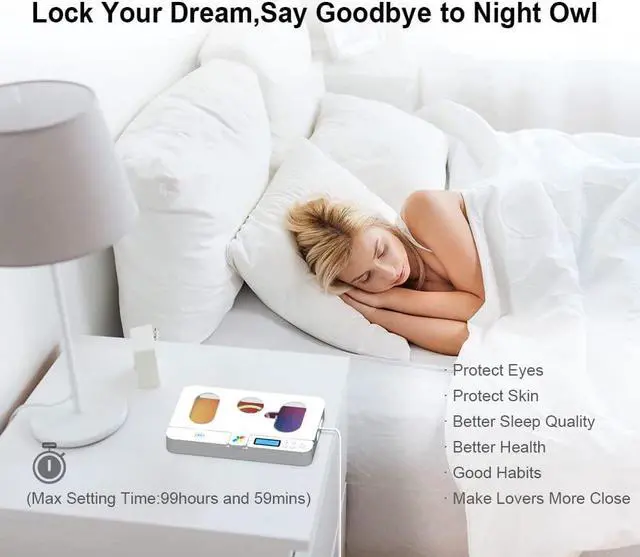 Alt view image 7 of 7 - ySky Portable Smart Auto Phone Timer Lock Box for iPhone and Android Phones, Self-Control Timer Locker to Help Kids,Students, Adults Focus Back,Prevent Excessive Games, Mobile Phone Addiction(White)