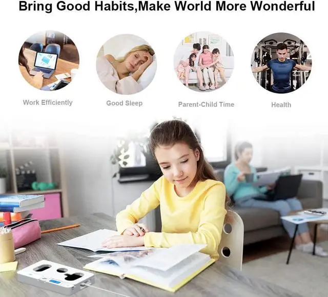 Alt view image 6 of 7 - ySky Portable Smart Auto Phone Timer Lock Box for iPhone and Android Phones, Self-Control Timer Locker to Help Kids,Students, Adults Focus Back,Prevent Excessive Games, Mobile Phone Addiction(White)