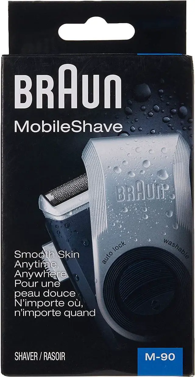 Alt view image 2 of 6 - Braun M90 Mobile Shaver for Precision Trimming, Great for Travel, Black/Silver