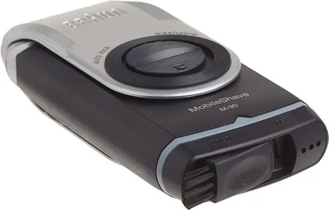 Alt view image 6 of 6 - Braun M90 Mobile Shaver for Precision Trimming, Great for Travel, Black/Silver