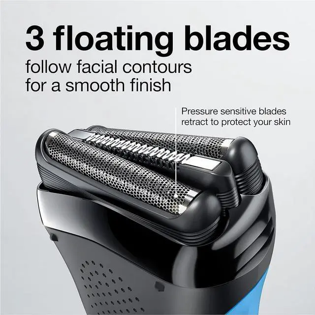Alt view image 4 of 7 - Braun Electric Razor for Men, Series 3 310s Electric Foil Shaver, Rechargeable, Wet & Dry
