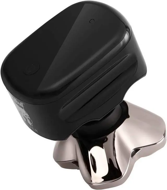 Alt view image 6 of 7 - Skull Shaver Pitbull Silver Pro Electric Razor -for a Perfect Bald Look Wet/Dry 4 Head 4d Cordless USB Rechargeable Rotary Shaver