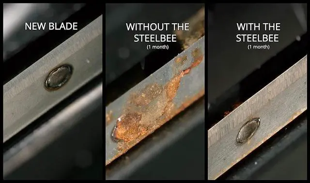 Alt view image 4 of 7 - SteelBee Razor Saver | Anti-Rust Razor Cover | Blade Life-Extender | Travel Cartridge Protector | Corrosion-Preventing Attachment