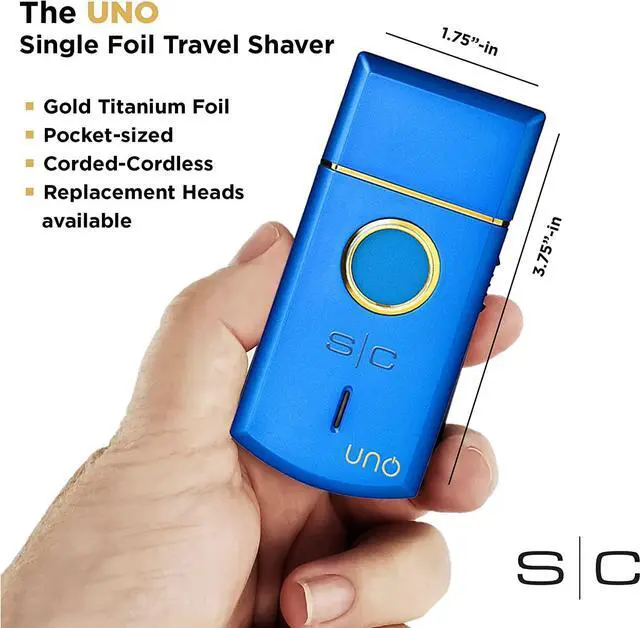 Alt view image 3 of 7 - StyleCraft Uno Single Foil Shaver, Blue