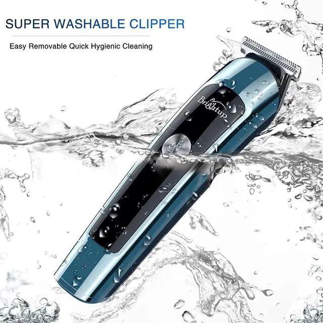 Alt view image 3 of 7 - Brightup Beard Trimmer for Men, IPX7 Waterproof Mens Grooming Kit with Cordless Hair Clippers, Electric Razor with LED Display, Shavers for Mustache, Body, Face, Ear, Nose Hair Trimmer, Gifts for Men