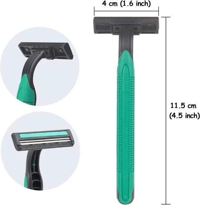 Alt view image 3 of 7 - Disposable Razors Bulk, Individually Wrapped Razors for Travel, Hotel, Airbnb, and Homeless (100 Pack)