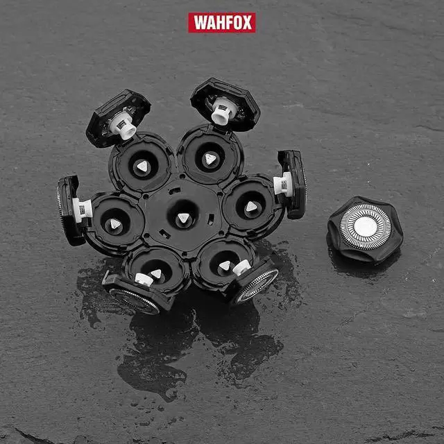 Alt view image 5 of 7 - WAHFOX 7D Bayonet Upgrade 7 Heads Electric Shaver Bald Head Shaver Replacement Blades, 7 Heads Beard Cutter Replacement Blade Easy Install Electric Razor Shaver Head for Bald and Face (Black)
