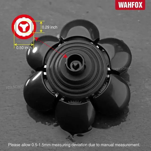 Alt view image 7 of 7 - WAHFOX 7D Bayonet Upgrade 7 Heads Electric Shaver Bald Head Shaver Replacement Blades, 7 Heads Beard Cutter Replacement Blade Easy Install Electric Razor Shaver Head for Bald and Face (Black)