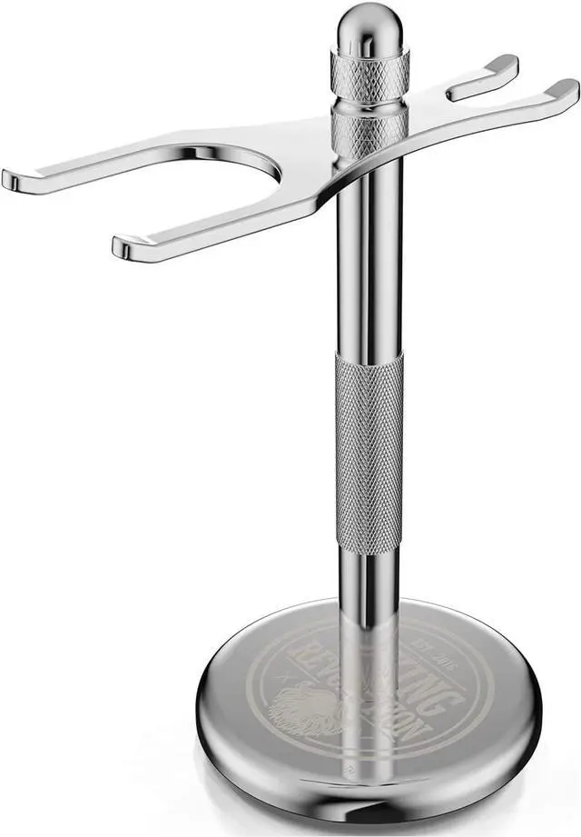Main image of Viking Revolution Chrome Safety Razor Stand - Razor Holder and Shaving Brush Stand, Shaving Stand to Prolong the Life of Your Razor - Shaver Holder with Weighted Bottom for Extra Stability