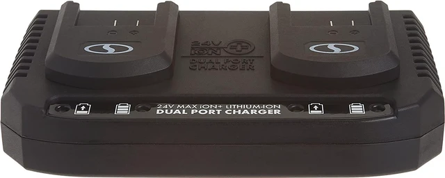 Alt view image 2 of 6 - Snow Joe 24VCHRG-DPC 24V iON+ Dual Port Quick Charge Docking Station, Black